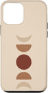 iPhone 12 mini Case - Phases of Moon Boho Beige Rust Red Burnt Orange