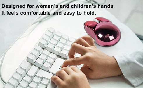 Wireless Mouse Bluetooth Cute Bunny Dual-Mode Computer Mouse, Portable Small 2.4G Optical Mouse with USB Receiver,