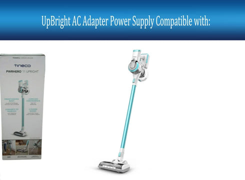 UpBright 26V AC/DC Adapter Compatible with Tineco PWRHERO 11 VA113000US PWRHERO11 Snap 21.6V Li-ion Battery Upright Cordless Stick Vacuum Cleaner Model KL-WA260060-J 26VDC 0.6A Power Supply Charger