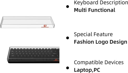 SELORSS Gaming Keyboard Dust Cover, Premium Clear Acrylic Cover for 60% Compact 68 Keys Keychron K6/Razer V3 Mini