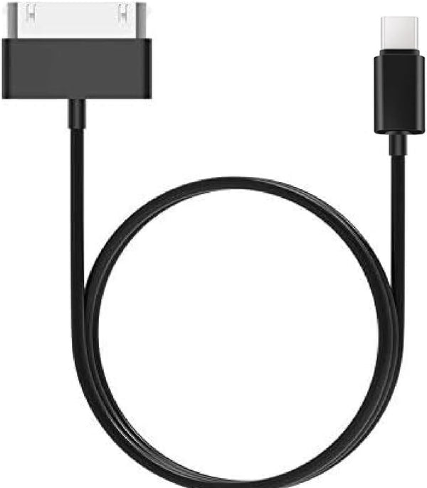USB Adapter Cable for 30-Pin Devices, Compatible with iPhone 4/4S, iPad 1/2/3, iPod, USB-C Connector