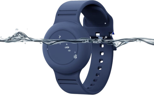 Waterproof Airtag Bracelet for Kids, Hidden Wristband Anti-Lost Silicon Holder Case for Toddler (Blue)