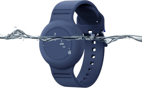 Waterproof Airtag Bracelet for Kids, Hidden Wristband Anti-Lost Silicon Holder Case for Toddler (Blue)