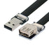 Xiwai 2.0M USB 2.0 Type-A Male to Female Extension Cable, Flat Slim FPC for FPV, Disk, Scanner & Printer