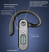 Wireless Bluetooth Headset Earpiece with Voice Control, Single Ear Earphones for Cell Phone, Computer, Laptop, Trucker