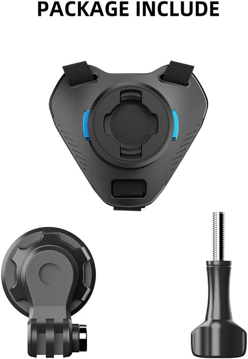 SUREWO Magnetic Quick Release Motorcycle Helmet Chin Strap Mount for GoPro Hero and DJI Osmo Action