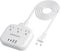 European Travel Plug Adapter, US to European with 3 American Outlets & 4 USB, 5ft Power Cord for Travel