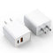 iPhone 15 Charger Block, 2Pack 20W Dual Port PD Fast USB C Wall Charger Adapter + USB A Quick Charging Brick Plug