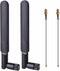 QUEENTI 2 x 8dBi WiFi RP-SMA Male Antenna 2.4GHz 5.8GHz Dual Band +2