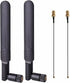 QUEENTI 2 x 8dBi WiFi RP-SMA Male Antenna 2.4GHz 5.8GHz Dual Band +2