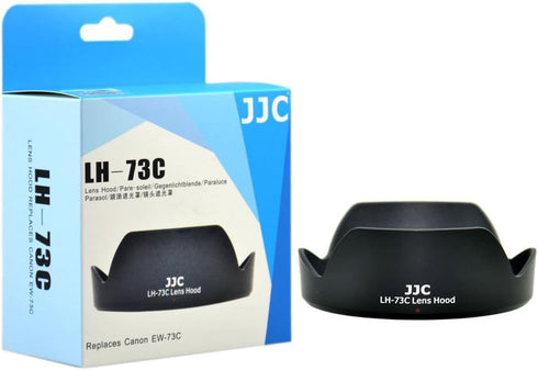 JJC LH-73C Lens Hood Shade for Canon EF-S 10-18mm f/4.5-5.6 is STM Lens, Replaces EW-73C, Black