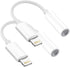 Headphones Adapter, 2 Pack Lightning to 3.5 mm Audio Aux Adapter Dongle for iPhone 14 13 12 11 Pro