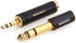 MOBOREST 3.5mm M to 6.35mm F Stereo Pure Copper Adapter, 1/8 Inch Plug Male to 1/4 Inch Jack Female Adapter