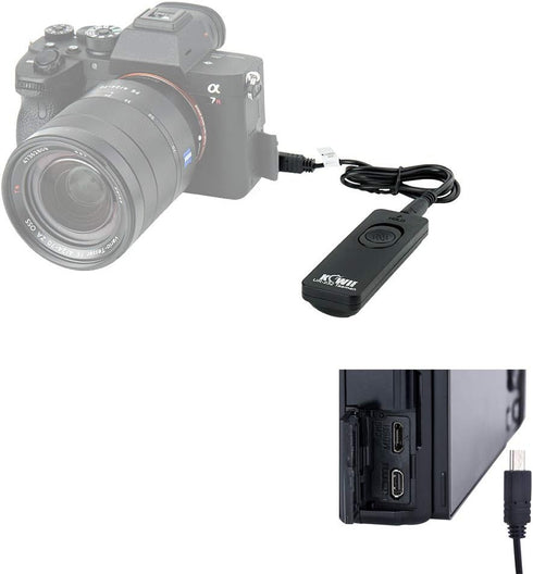 KIWIFOTOS A6000 A6100 A6300 Remote Shutter Release & Soft Eyecup Eyepiece for Sony Mirrorless Camera