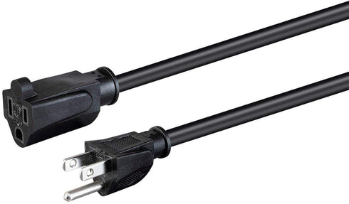 Monoprice 10 Feet Extension Cord - NEMA 5-15P to NEMA 5-15R, 10 Amp, 125 Volt, 1250 Watt, 18AWG, Black