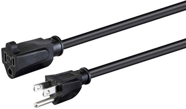 Monoprice 10 Feet Extension Cord - NEMA 5-15P to NEMA 5-15R, 10 Amp, 125 Volt, 1250 Watt, 18AWG, Black