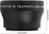 2X Camera Lens for 37mm Mount Camera, 2X Magnification High Definition Telephoto Converter Lens