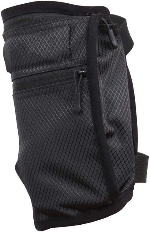 Cell Phone Calf/Leg Band Holster for Riders and Hikers, Non-Slip Band Smartphone Holder for All Phones with Adjustable Straps, Sport Leg Band for Running, Walking, Equestrian, Motorcycle, Black