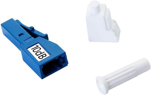 2 Pack Single Mode LC 10dB Fiber Optic Attenuator, Male to Female, Single-mode Fixed, SM, dB Options: 3dB, 5dB, 7dB,