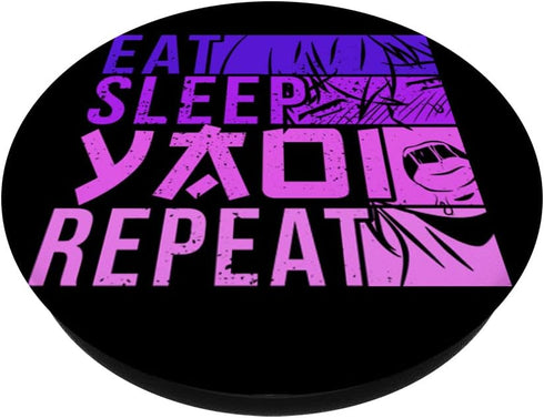 Eat Sleep Yaoi Repeat Fujoshi Anime Boy Gay Manga PopSockets Standard PopGrip