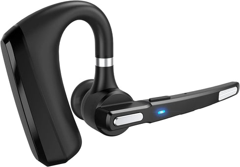 Bluetooth Headset V5.0 - Wireless Earpiece with 24Hrs HD Calling, CVC8.0 Dual Mic Noise Cancelling, Hands-Free for