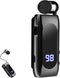 Retractable Wireless Headset, Stereo Earphone V5.0 Noise Cancelling Mic, Comfortable Hands-Free Headset for Sports and