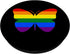 Cute Gay Pride Rainbow Flag Social Butterfly PopSockets Swappable PopGrip