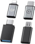 New USB to Type C Adapter, 4 Pack: Type C Female to Micro Male, Lightning Female to Type C Male, USB Male