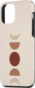 iPhone 12 mini Case - Phases of Moon Boho Beige Rust Red Burnt Orange