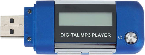 Kqcibz Mp3 4GB 500179214A1 Player U Disk Music Player Supports Replaceable AAA Battery, Recording (Blue)
