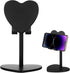 BESTOYARD Heart Shaped Desktop Tablet Stand, Valentine's Day Adjustable Metal Phone Holder for