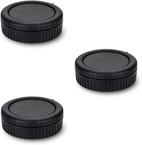 Camera Rear Lens Cap & Body Cap Cover for Canon RF Mount Mirrorless Cameras, 3 Packs