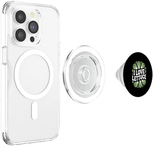 Lettuce Enthusiast Vegetables Humor I Love Lettuce Fresh Salad Lover PopSockets PopGrip for MagSafe