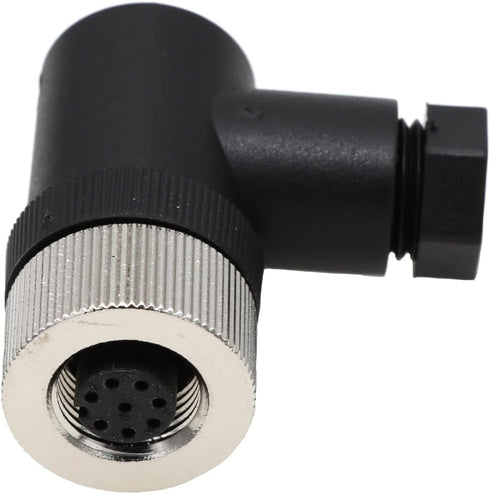 M12 8 Pin Aviation Sensor Connector Waterproof Screw Threaded Coupling Electrical Connector Field Wireable Right Angle