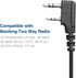 Baofeng BF-S112 Two Way Radio Speaker - Black, Auxiliary