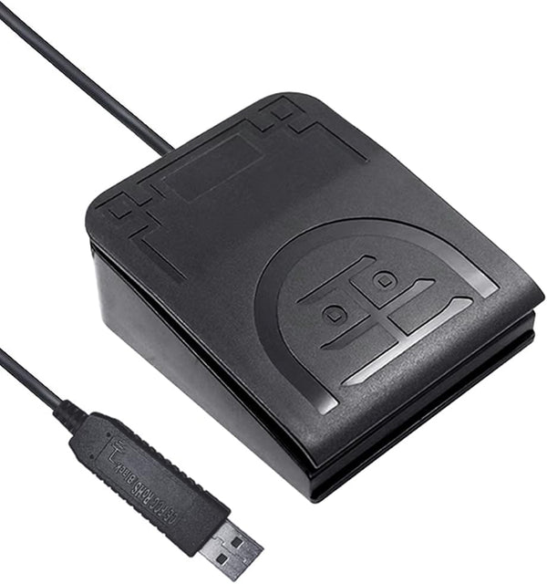 Upgraded USB Single Foot Pedal One Key Program Computer Keyboard with Five Custom Functions and Photoelectric Switch