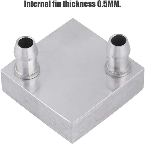 Wendry 40x40mm Computer Water Cooling Head, Aluminum Block for CPU Radiator Liquid Heatsink Cooler, 0.5MM Thickness
