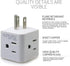 Generic Power Plug 4 Outlets Wall Strip Cube, 4 Way Side US AC Electrical Power Strip for Home Office