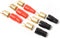 3 Pairs 0 Gauge Copper Gold Plated Spade Terminal Crimp Connectors Adapters for Speaker Wire Cable Terminal Plug - 0GA