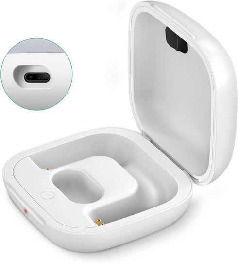 Powerbeats Pro Charging Case Replacement with Bluetooth Pairing Sync Button & 700mAh Battery (White) - No Earbuds