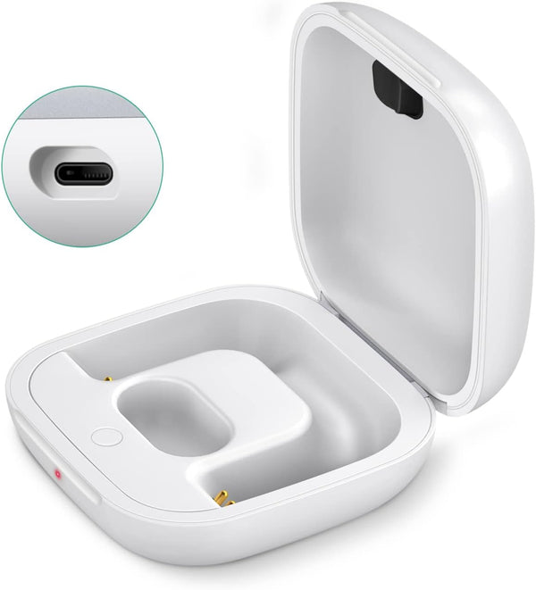 Powerbeats Pro Charging Case Replacement with Bluetooth Pairing Sync Button & 700mAh Battery (White) - No Earbuds