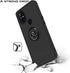 TJS OnePlus Nord N10 5G Case with Tempered Glass Screen Protector, Heavy Duty Protector Phone Case with Kickstand -