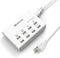HITRENDS USB Charger, 8 Ports Charging Station 60W/12A Multi Port Hub for Multiple Devices (5ft Cord, White)