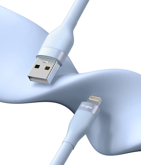Ringke USB A to Lightning Charger Cable (2M / 6.56 FT) for Fast Charging, High Speed Data Transfer, Compatible with