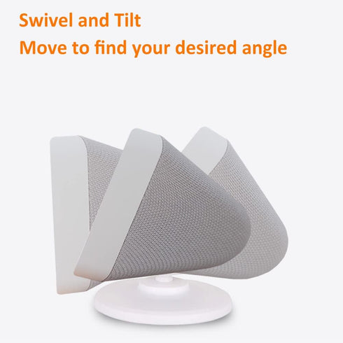 Adjustable Stand for Echo Show 5 (1st Gen and 2nd Gen) | Magnetic, Swivel, Tilt Accessory for Alexa | White