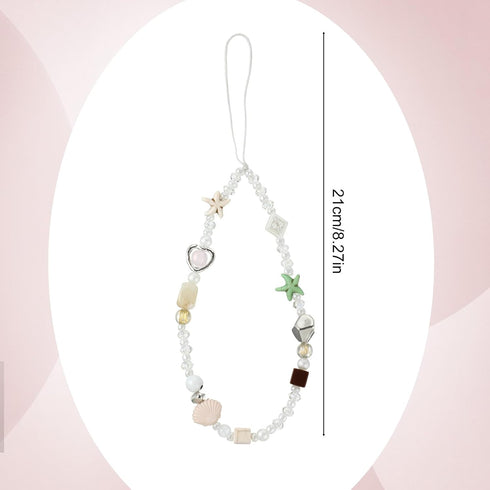 YBEATY Beaded Camera Wrist Strap Cute Phone Charms Lanyard Pearl Bracelet Keychain Decoration Beaded Chain String