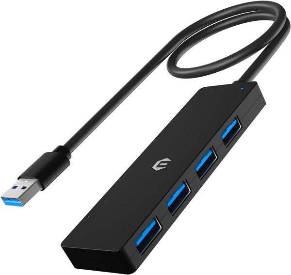 Tymyp USB Hub, 4-Port USB 3.0 Hub, USB Expander for Laptop, Xbox, Flash