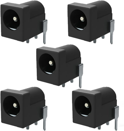 Breadboard-Friendly 2.1mm PCB Mounting Female DC Power Barrel Jack, 5 PCS DC Power Jack