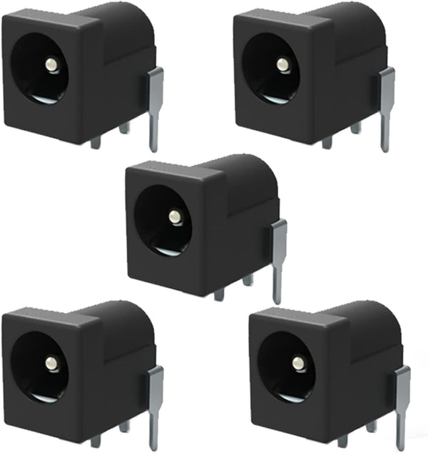 Breadboard-Friendly 2.1mm PCB Mounting Female DC Power Barrel Jack, 5 PCS DC Power Jack