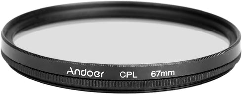 Andoer 67mm CPL+Close-Up+4 +Star 8-Point Filter Kit for Nikon, Canon, Pentax DSLR Cameras with Bag
